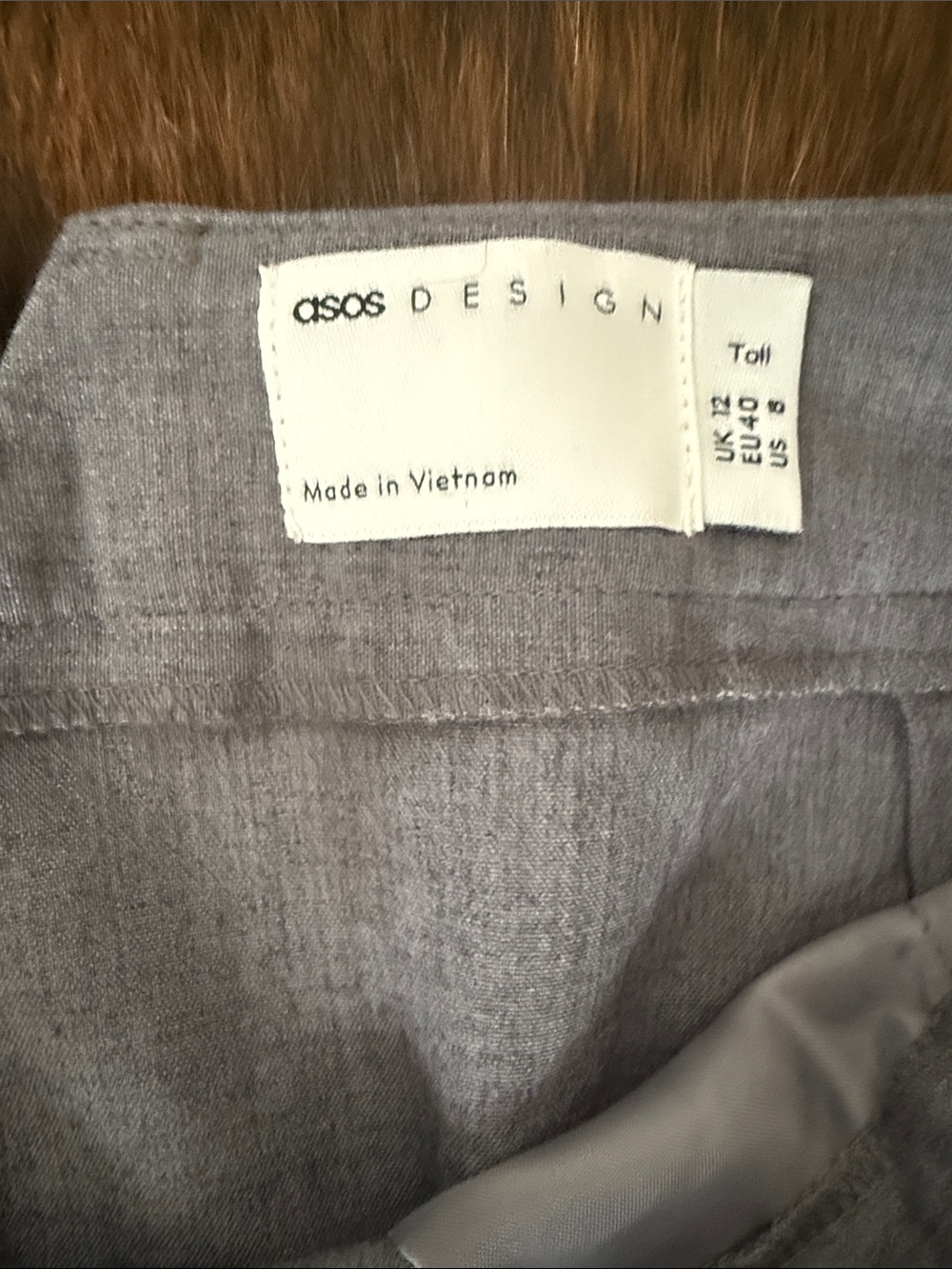 ASOS Tall Gray Dress Pants - Classic Straight Fit - Picture 2 of 4